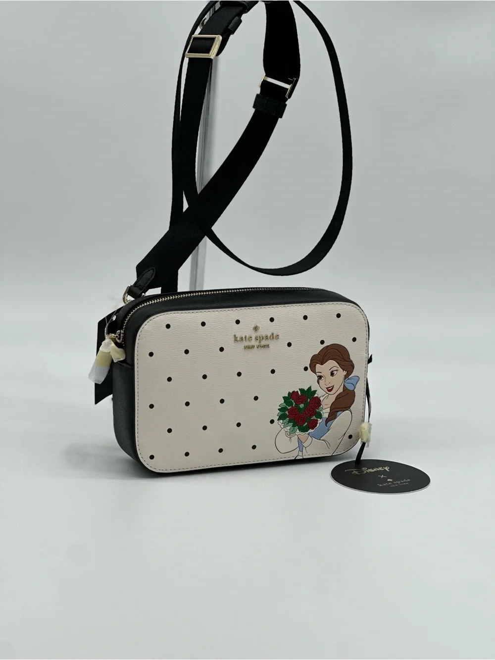 kate spade Cream and Black Belle Polka Dot Crossbody Bag